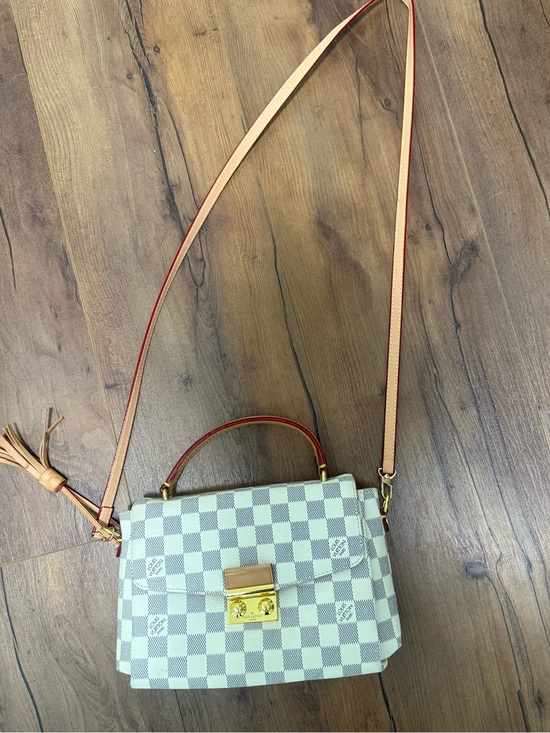 Amazon Handbags - White checkered satchel bag